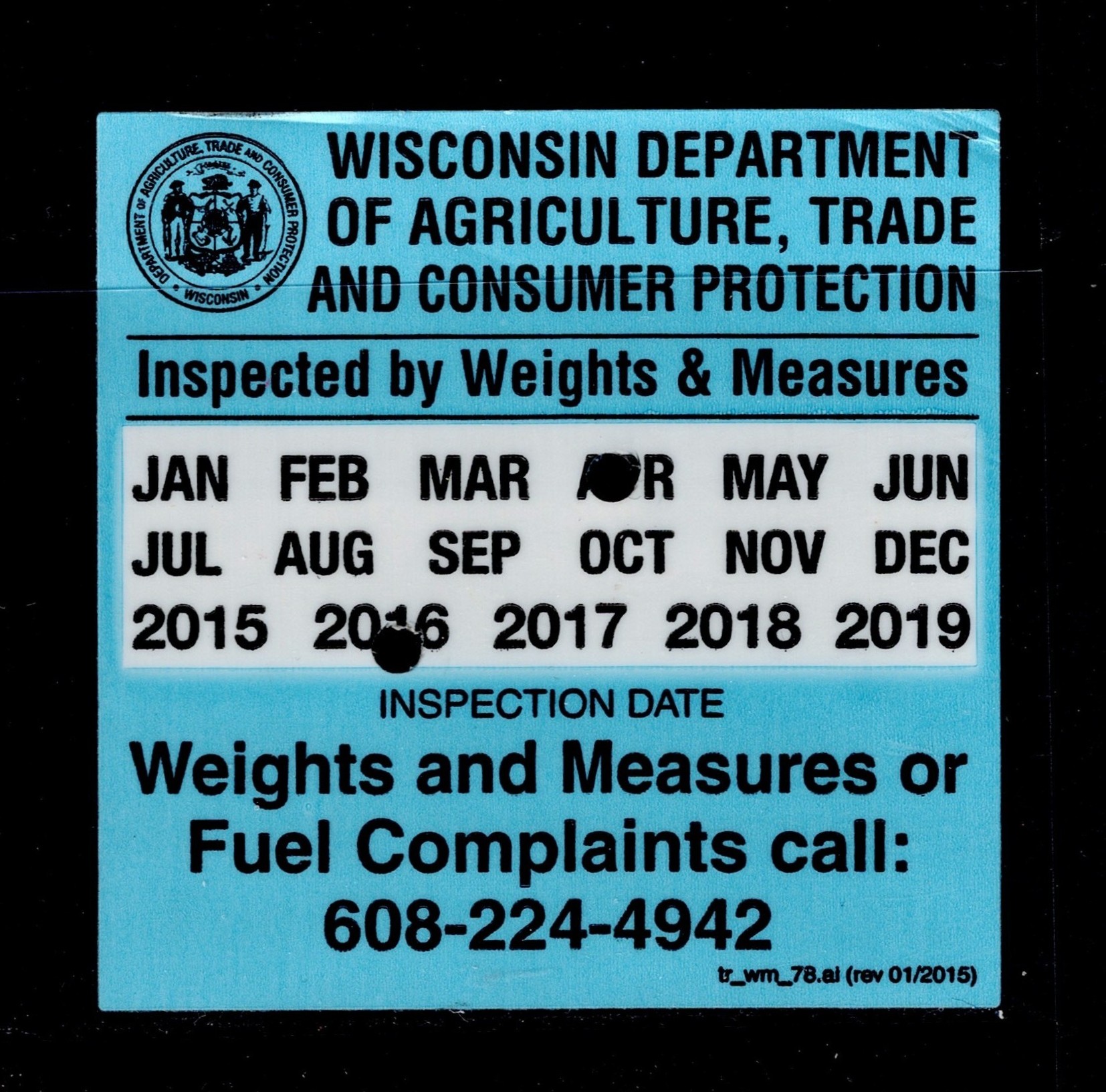 WI weights & measures U VF 2016