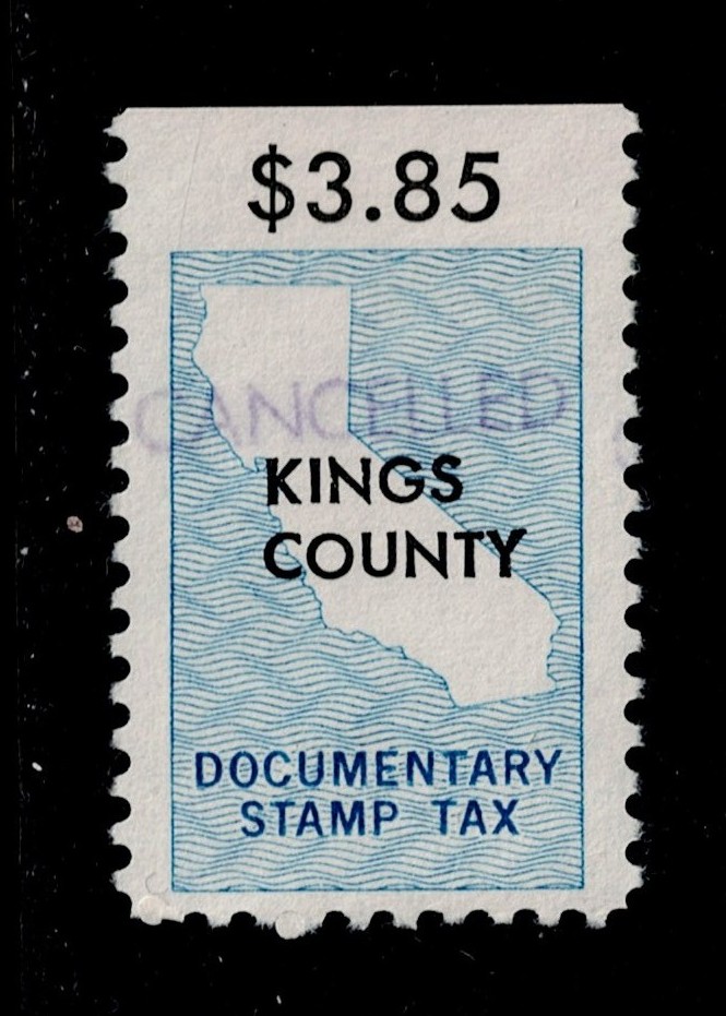 CA local documentary Kings County $3.85 U VF, se at top