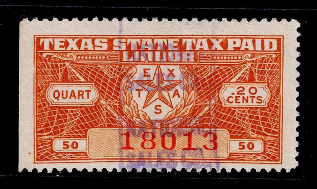 TX liquor L12 20c U VF