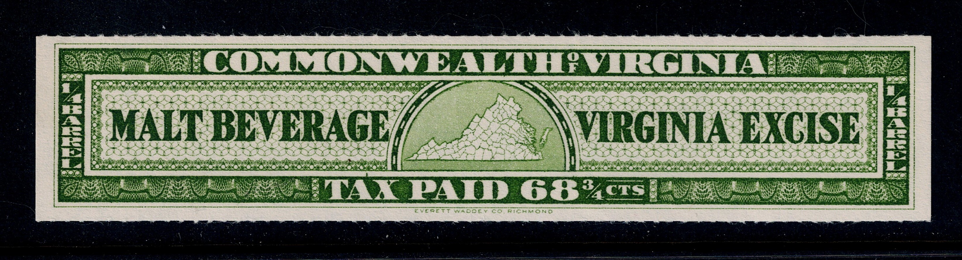 VA beer B2 68-3/4c MNG VF