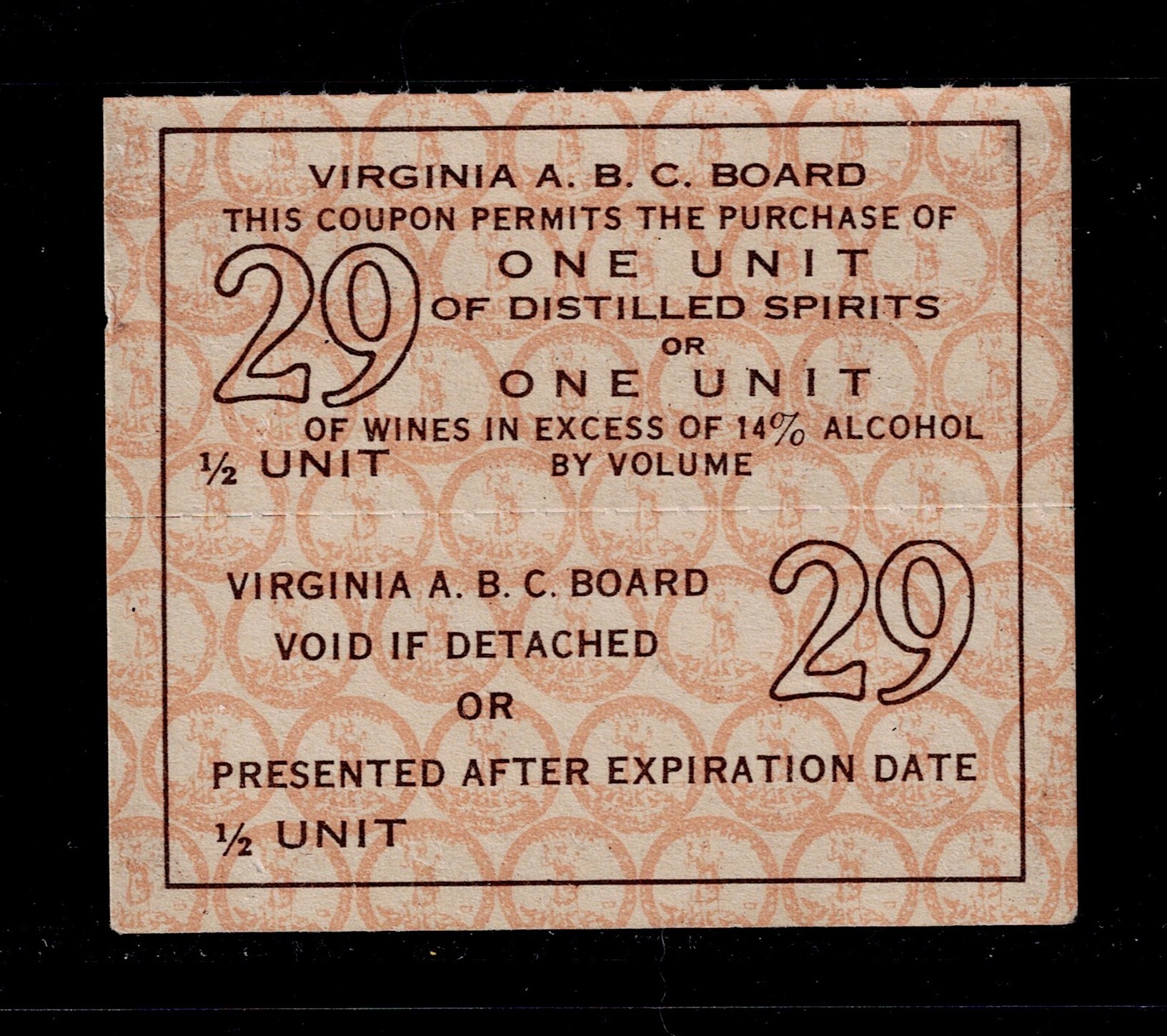 VA liquor sales one unit MNG VF