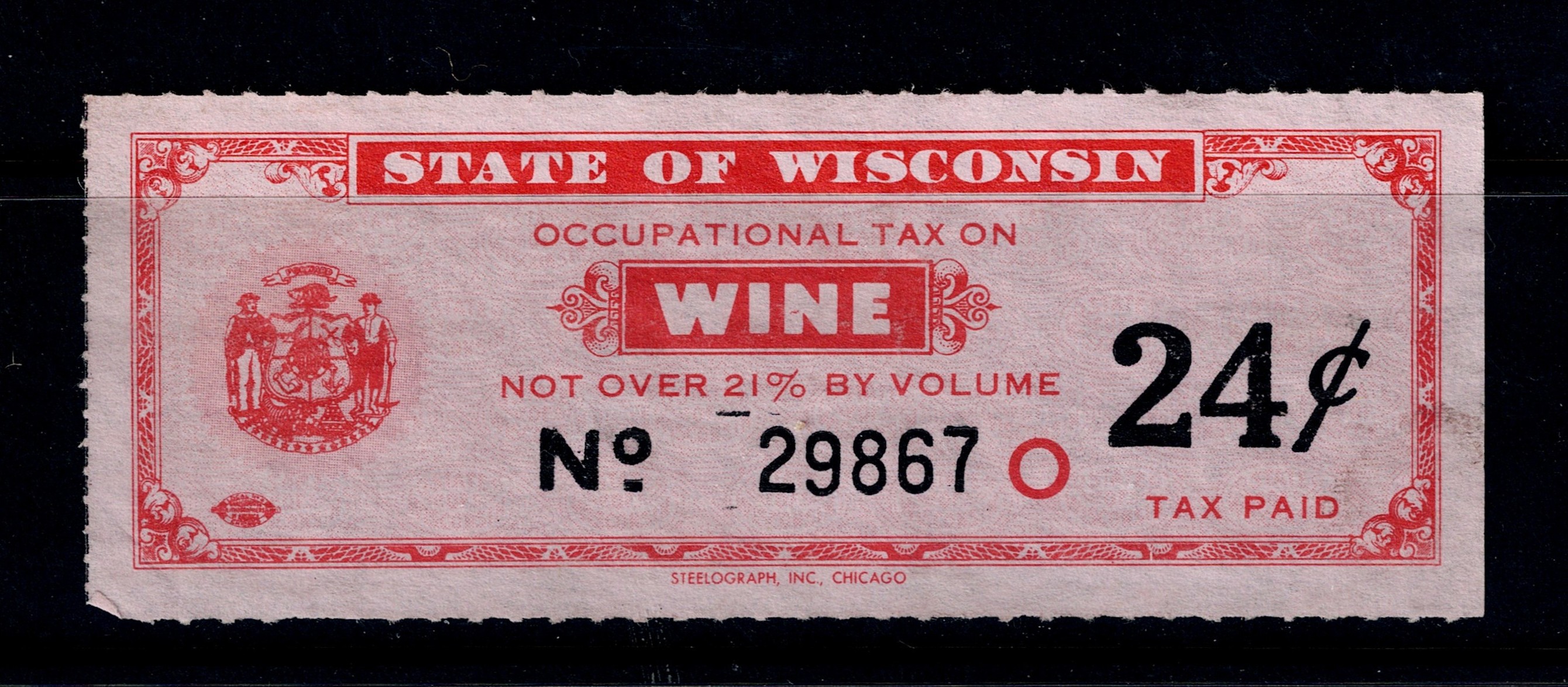 WI wine W59 24c U VF