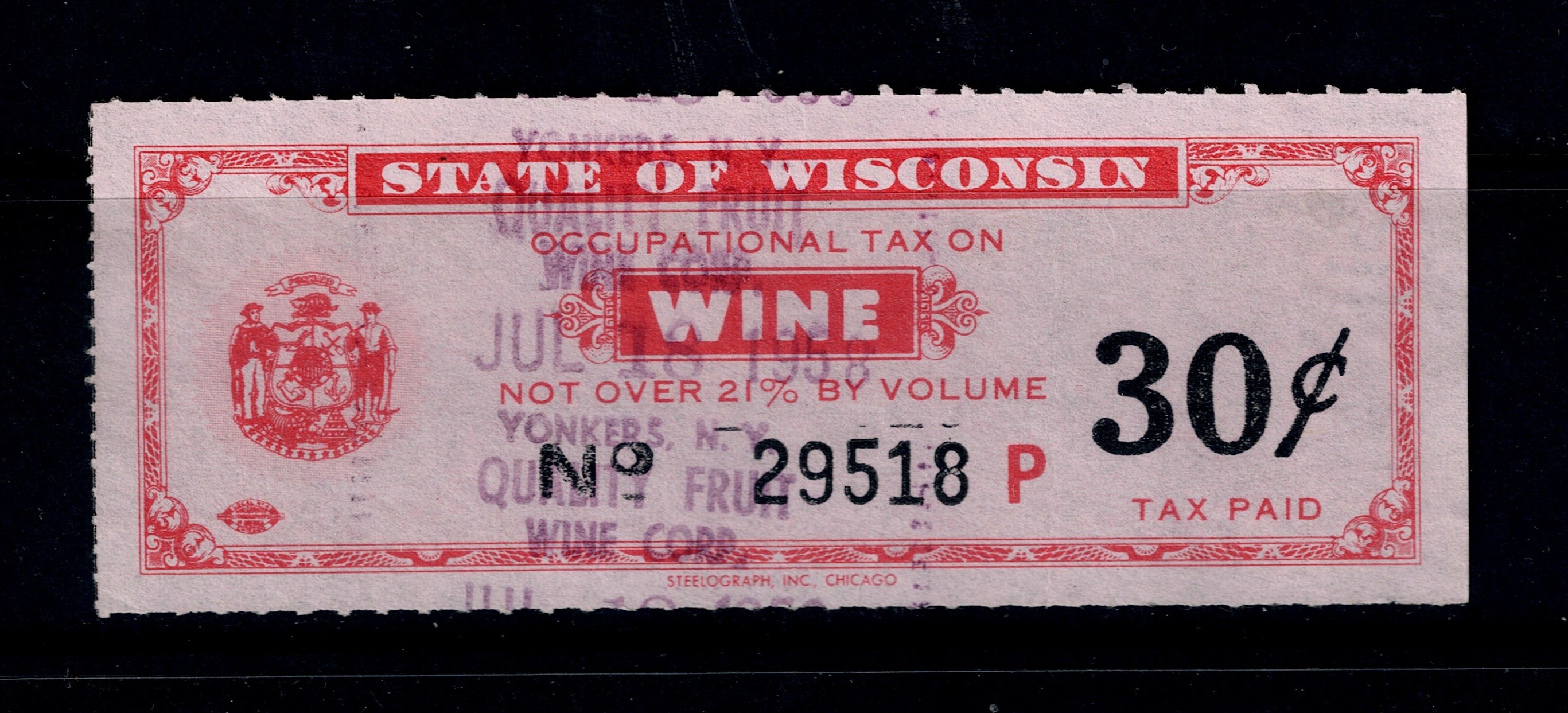 WI wine W60 30c U VF