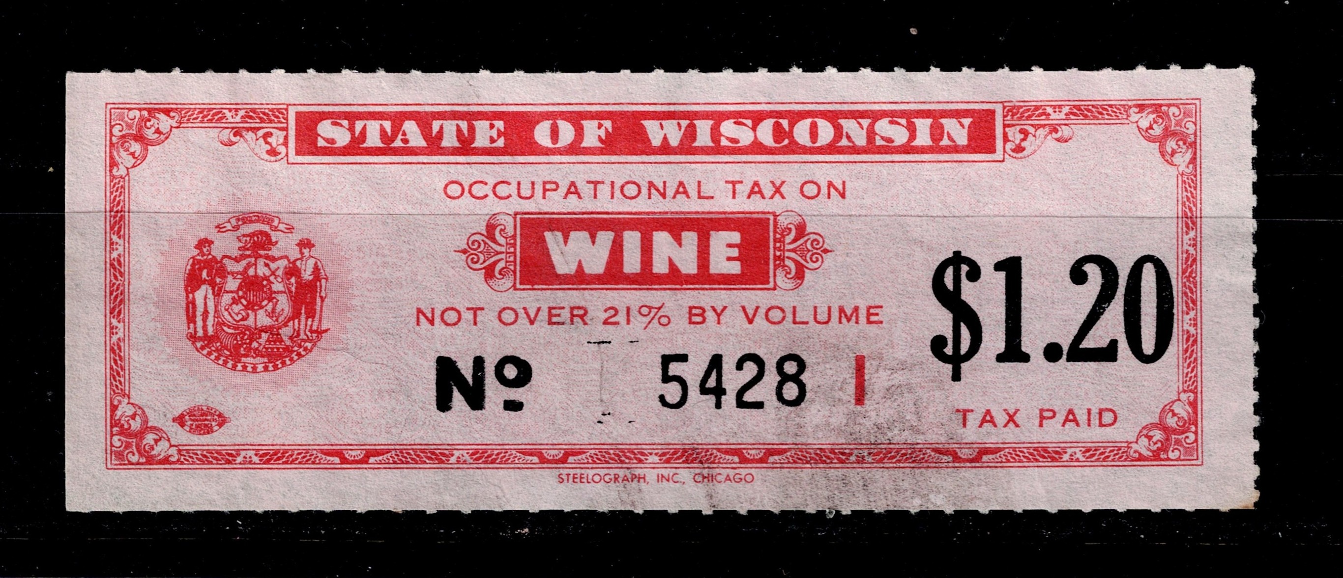 WI wine W76 $1.20 U VF