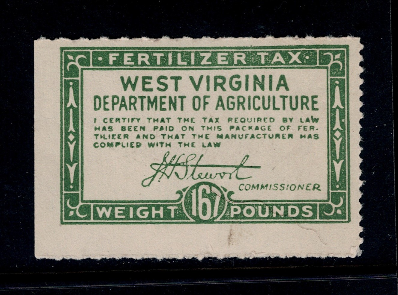 WV fertilizer FT11 167 lbs. MLH VF
