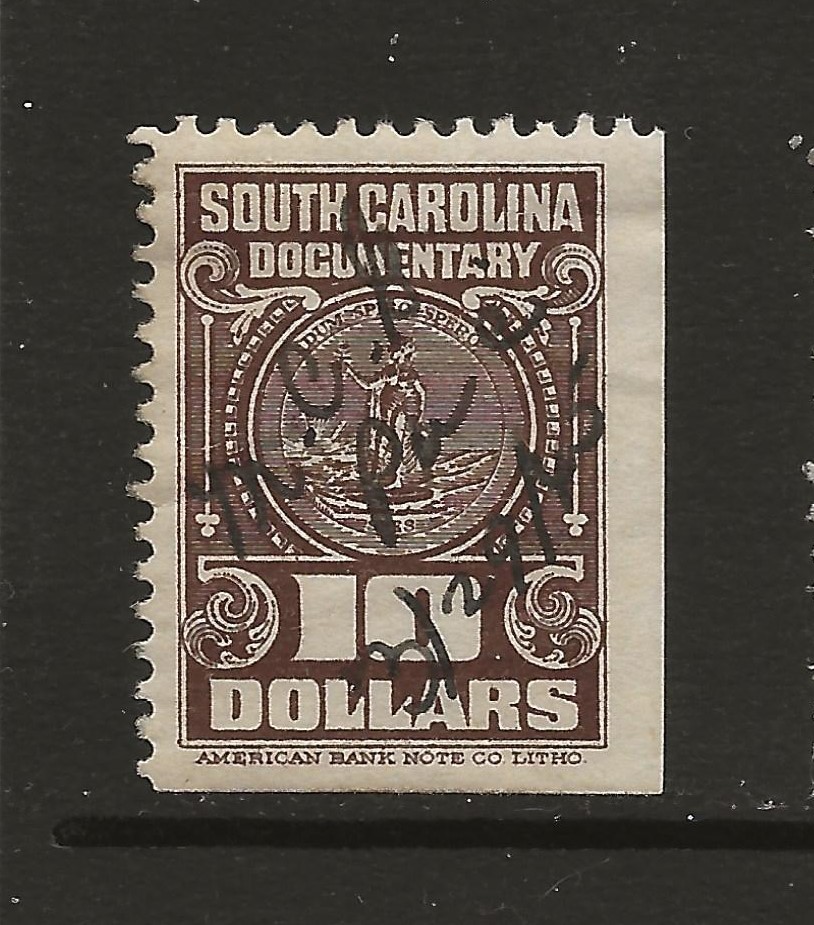 SC documentary D29 $10 U F-VF,SE at bot & R