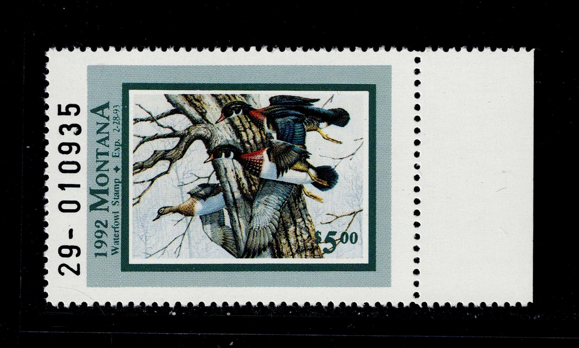 MT waterfowl W7 $5 MNH VF, 1992