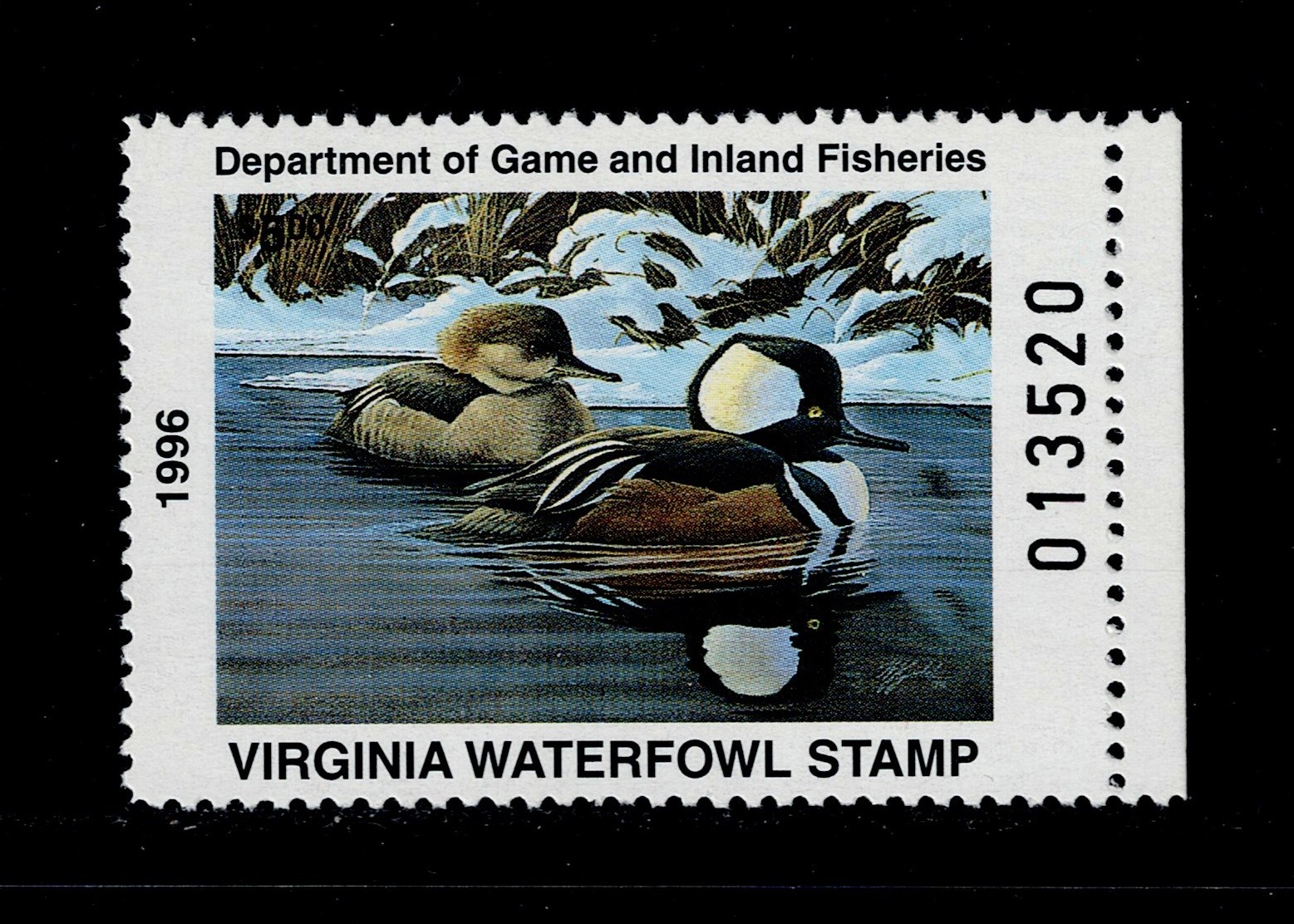 VA waterfowl W9 $8 MNG VF, 1996